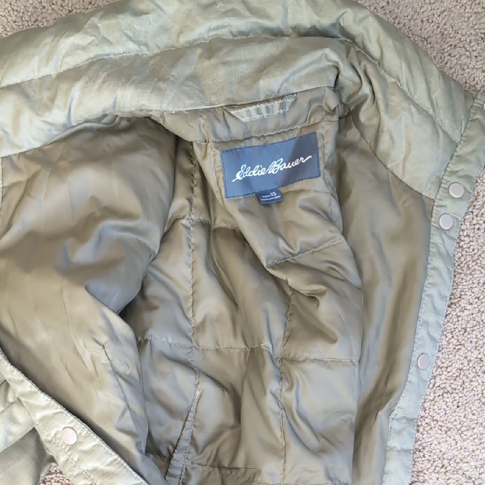 Eddie Bauer Olive Quilted Jacket